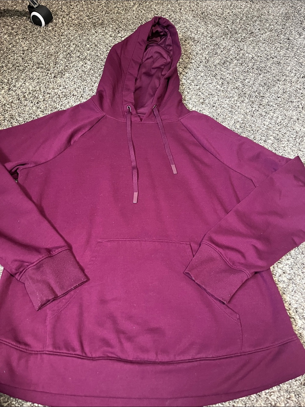 Women's Maroon Hooded Pullover Sweatshirt